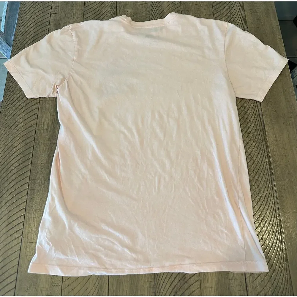 The North Face Men's Pink SS T-Shirt Graphic Logo Size Small Made in El Salvador